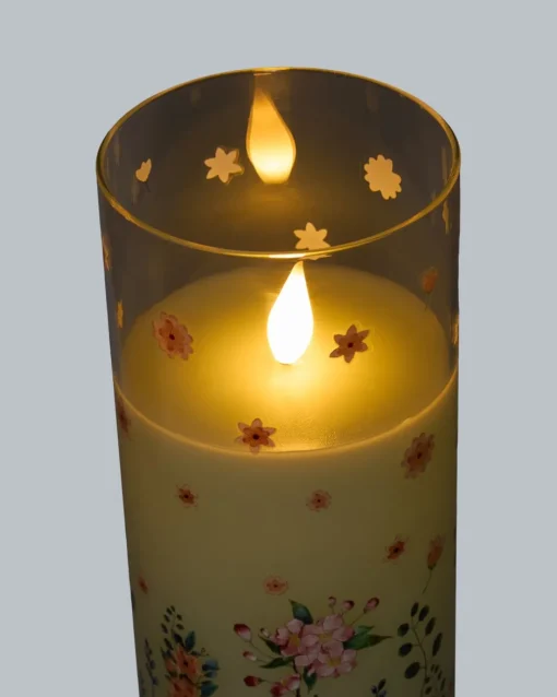 Clearance 3 LED-Glaskerzen "Frühling" Dekoration