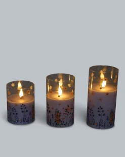Clearance 3 LED-Glaskerzen 