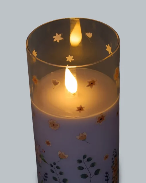 Clearance 3 LED-Glaskerzen "Frühling" Dekoration