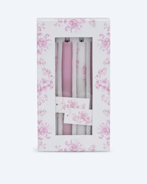 Sale 4 LED-Stabkerzen "floral" mit Geschenkbox Dekoration