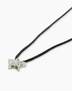 Sale Anhänger mit Zirkonia & Satinband Halsketten & Colliers