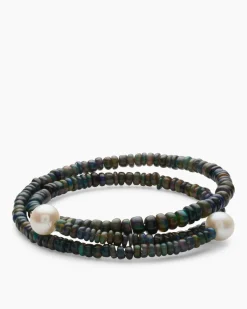 Online Armreif mit Kristallopal & SWZ-Perle 8 mm Armbänder