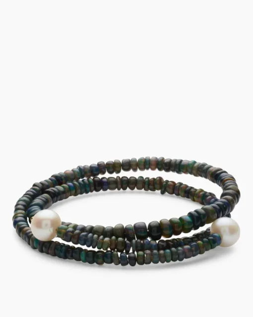 Online Armreif mit Kristallopal & SWZ-Perle 8 mm Armbänder