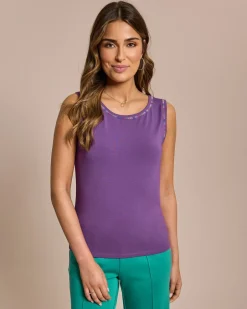 Discount Basic Top mit Ziernaht Shirts & Tops