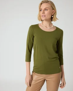 Clearance Basic-Shirt mit 3/4-Arm Shirts & Tops