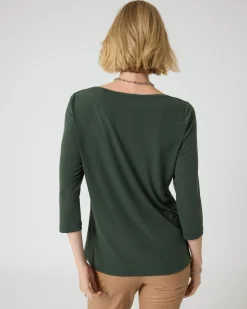 Online Basic-Shirt mit U-Boot-Ausschnitt Shirts & Tops