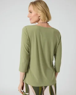 Online Basic-Shirt mit U-Boot-Ausschnitt Shirts & Tops
