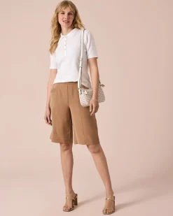 Sale Bermuda mit Nieten-Deko Hosen