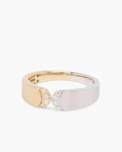 Outlet Bicolor-Brillantring 0,10 ct Ringe