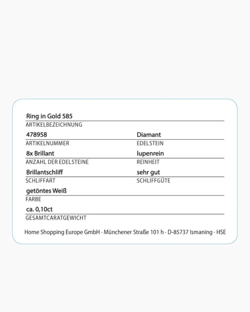 Outlet Bicolor-Brillantring 0,10 ct Ringe