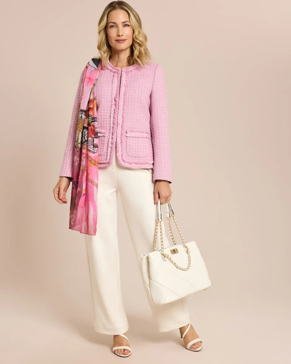 Hot Blazer Boucleoptik mit Fransen Jacken & Mäntel