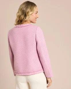 Hot Blazer Boucleoptik mit Fransen Jacken & Mäntel