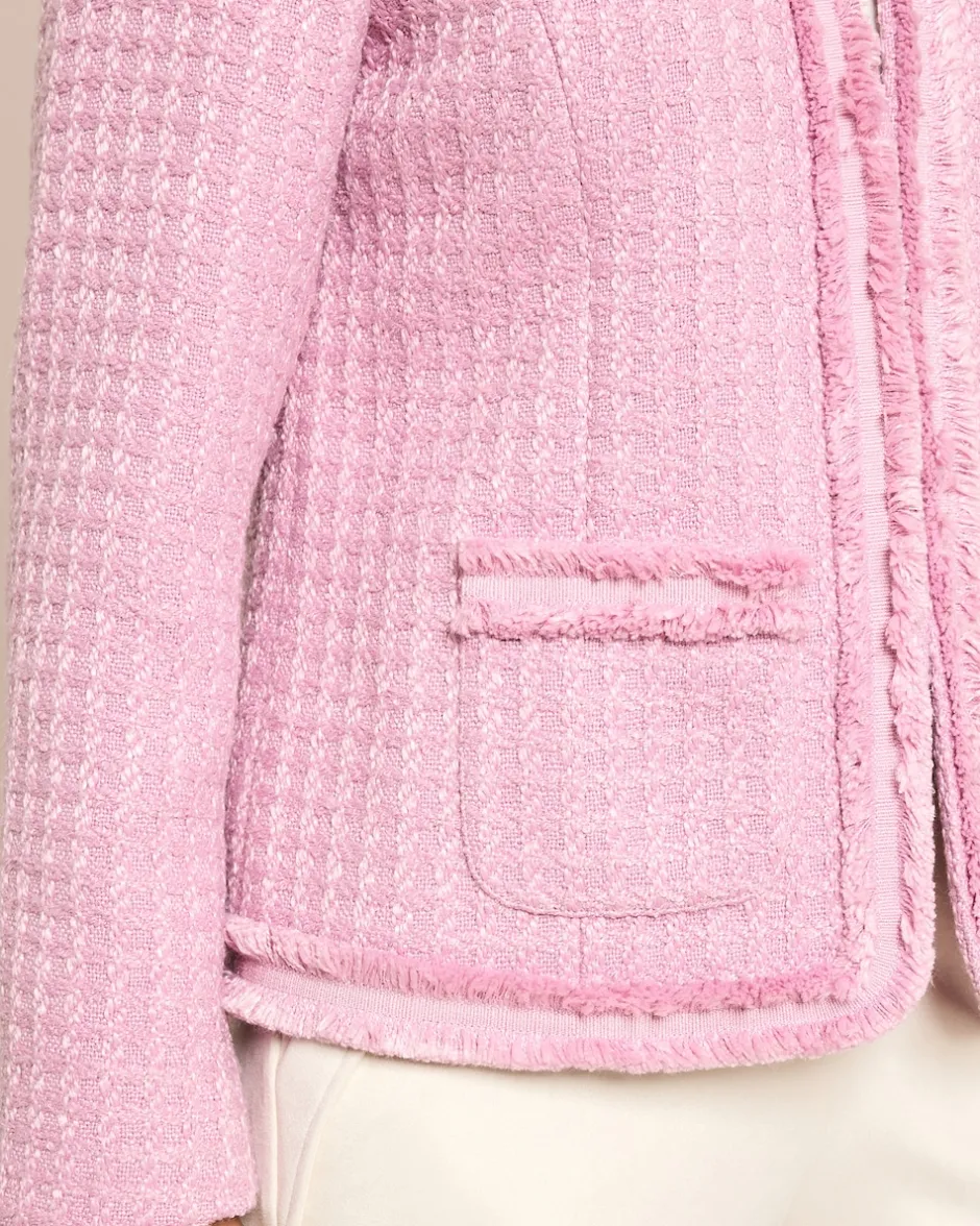 Hot Blazer Boucleoptik mit Fransen Jacken & Mäntel