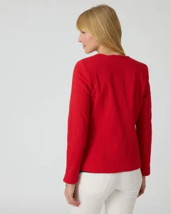 Discount Blazerjacke aus Jacquard-Bengalin Jacken & Mäntel