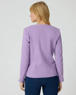 Discount Blazerjacke aus Jacquard-Bengalin Jacken & Mäntel