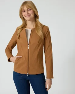 Discount Blazerjacke aus Jacquard-Bengalin Jacken & Mäntel