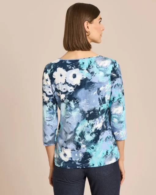 Outlet Blumen-Print Shirt Shirts & Tops