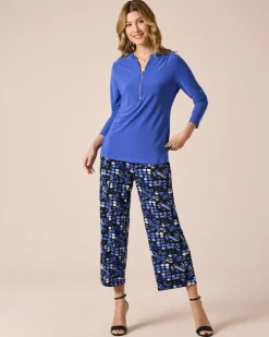 Clearance Blusenshirt uni mit Reißverschluss Shirts & Tops