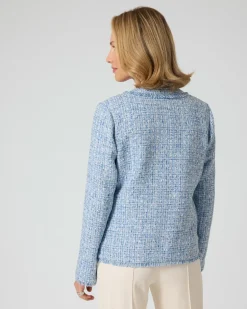 Sale Bouclé-Blazer mit Fransenkanten Jacken & Mäntel