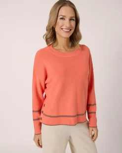 Best Boxy Strickpullover mit Zierknöpfen Strickware