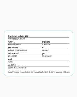 Clearance Brillant-Ohrstecker 0,75 ct Ohrringe