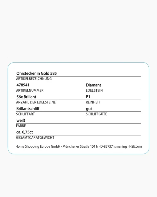 Clearance Brillant-Ohrstecker 0,75 ct Ohrringe