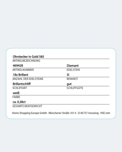 Discount Brillant-Ohrstecker 0,38 ct Ohrringe