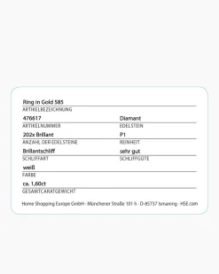 New Brillantring 1,60 ct Ringe