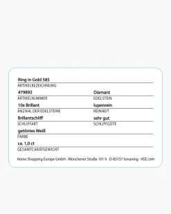 Clearance Brillantring ca. 1,00 ct Ringe