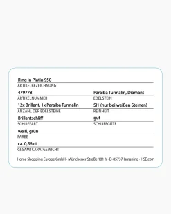 Outlet Brillantring mit Paraiba Turmalin Ringe