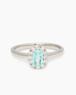 Outlet Brillantring mit Paraiba Turmalin Ringe