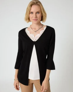 Discount Cardigan im 2-in-1-Design Strickware