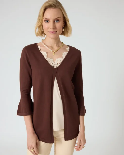 Discount Cardigan im 2-in-1-Design Strickware