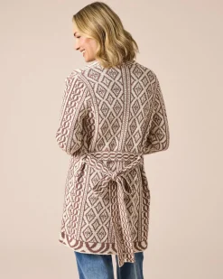 Clearance Cardigan im Ornament-Design Strickware