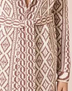 Clearance Cardigan im Ornament-Design Strickware