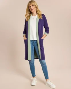 Online Cardigan mit Double-Colour Strickware