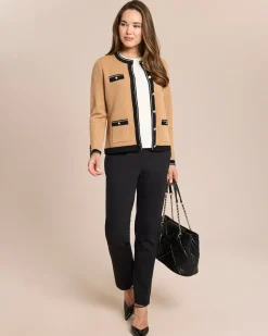 Online Cardigan mit Strickmuster und Kontrast Strickware