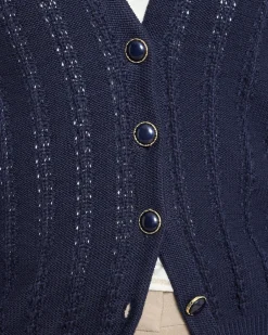 Online Cardigan mit Struktur Strickware