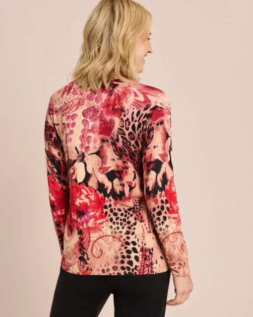 Classic Pullover Animal-Paisley-Rosen Strickware