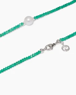 Discount Collier mit Edelsteinen & SWZ-Perle Halsketten & Colliers