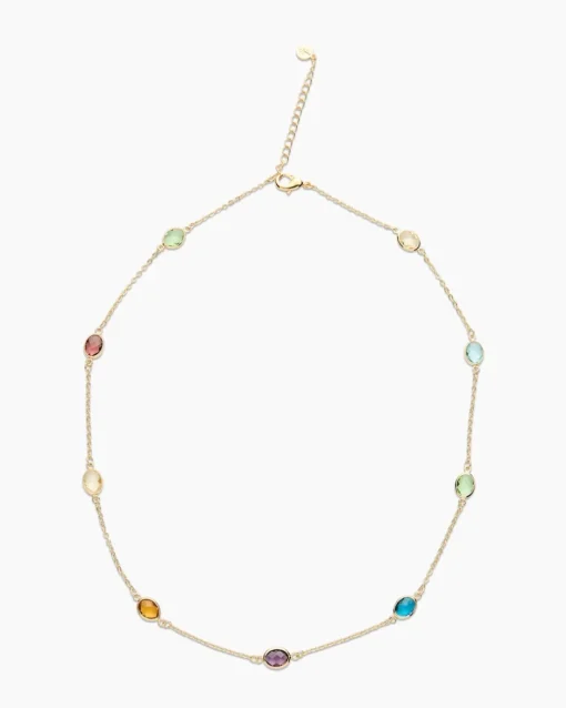 Collier mit Glassteinen Halsketten & Colliers