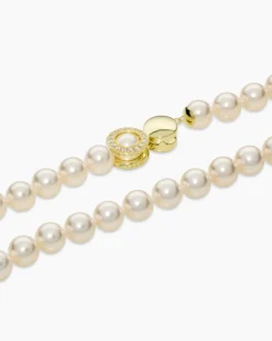 Online Collier mit MK-Perlen 10 mm & Zirkonia Halsketten & Colliers