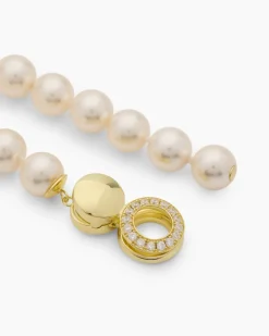 Online Collier mit MK-Perlen 10 mm & Zirkonia Halsketten & Colliers