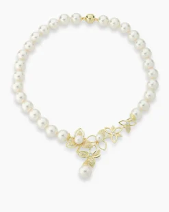 New Collier mit MK-Perlen und Zirkonia Halsketten & Colliers