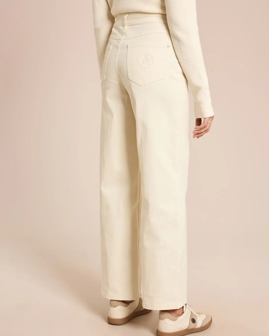 Best Color Denim weites Bein Hosen