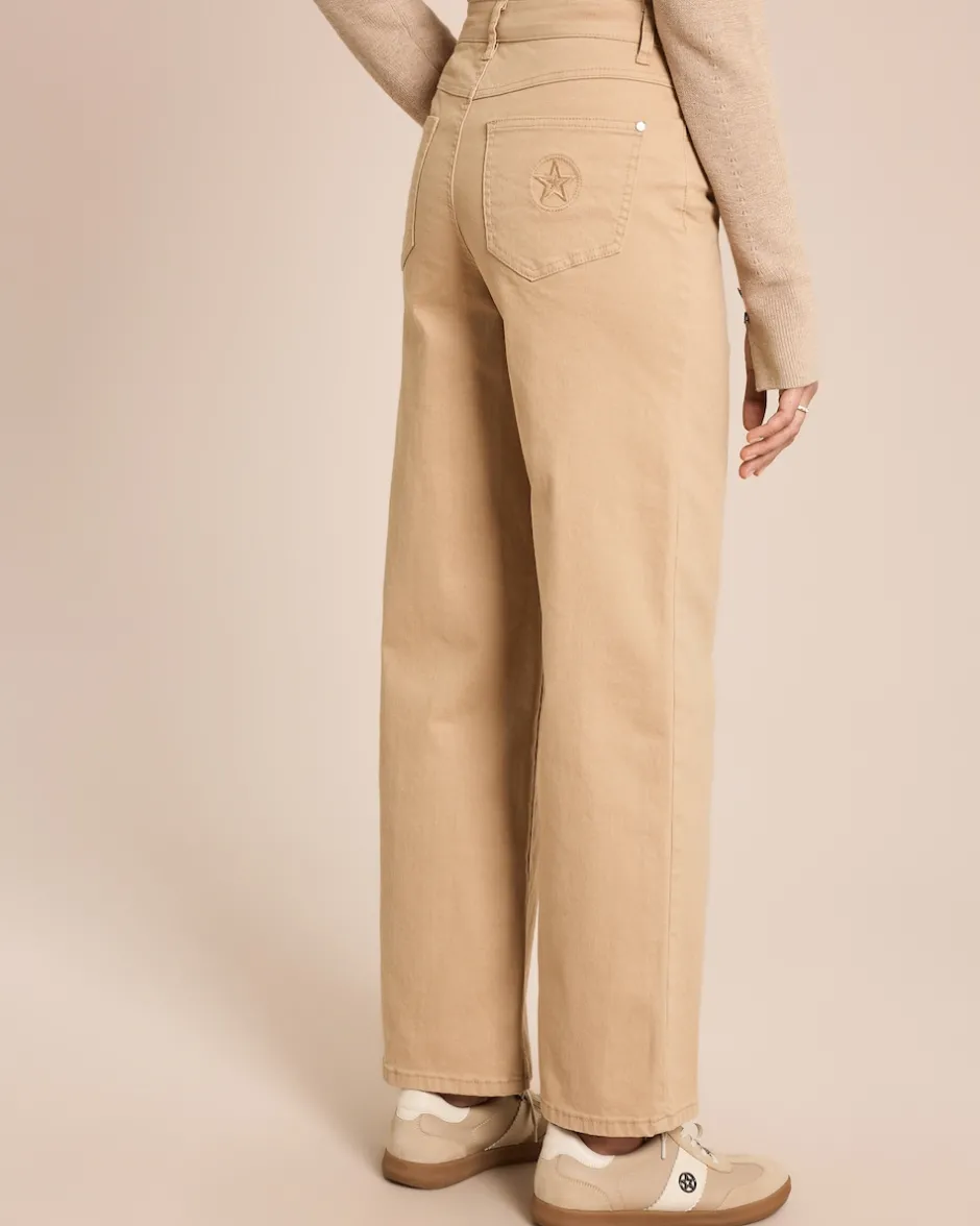 Best Color Denim weites Bein Hosen