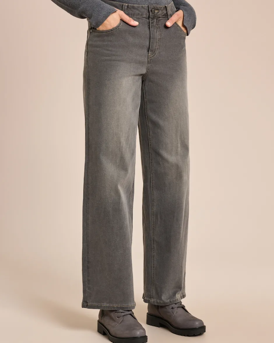 Best Color Denim weites Bein Hosen