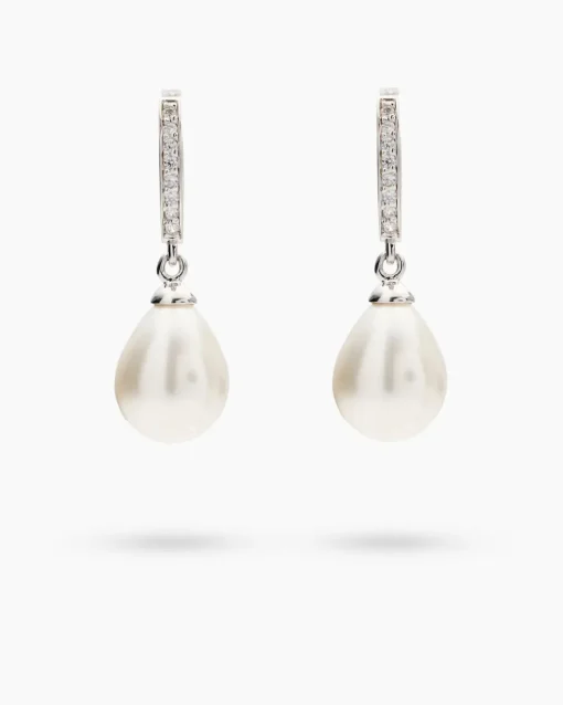 Clearance Creolen mit MK-Perle & Zirkonia Ohrringe