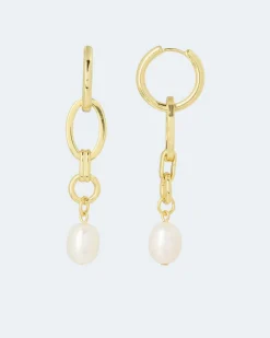 Creolen mit Süßwasserzuchtperle Ohrringe