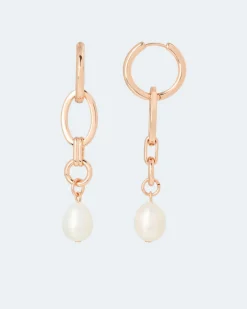 Creolen mit Süßwasserzuchtperle Ohrringe